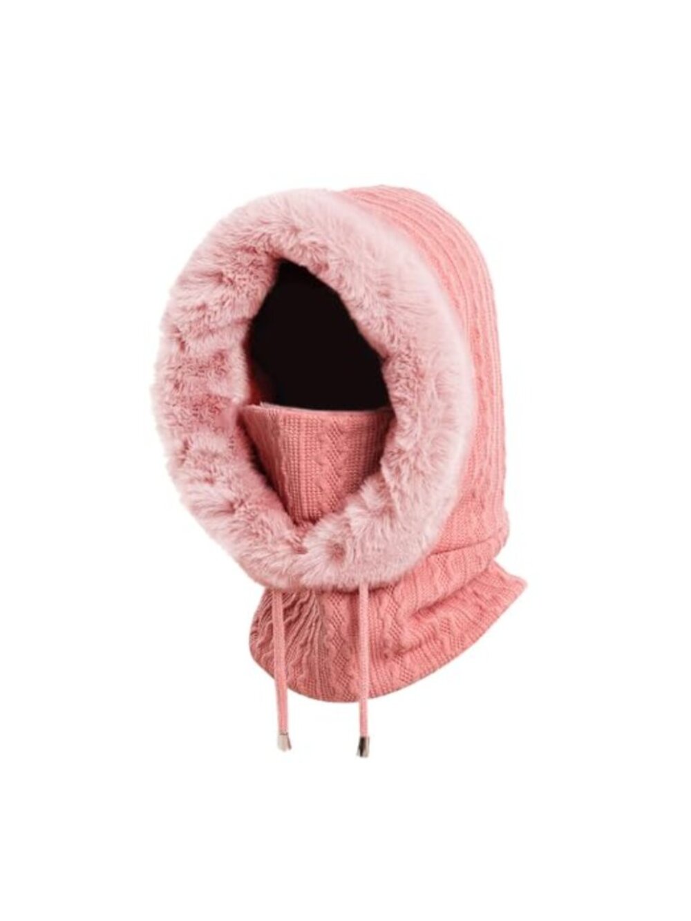 Zsedrut Winter Balaclava Hat Fleece Lined 3-in-1 Scarf Mask Women
